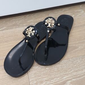 Tory Burch Black Mini Miller Thong Sandals